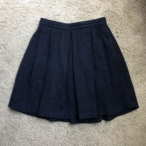 Banana Republic Navy Tweed Skirt